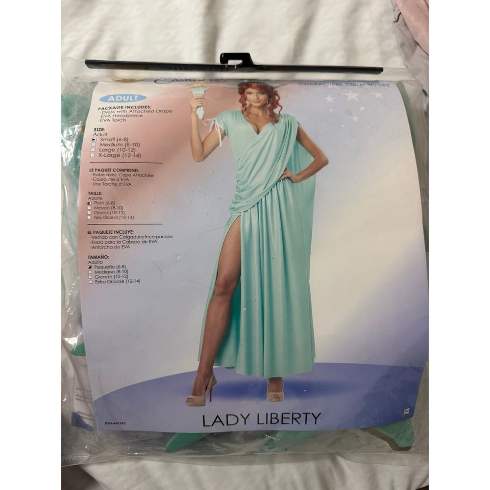 Small Status of Liberty Costume + Wig